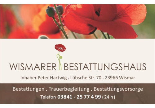 Wissen über Bestattungen:  WISMARER BESTATTUNGSHAUS